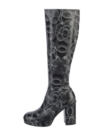 Chanel Interlocking CC Logo Leather Boots