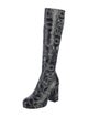 Chanel Interlocking CC Logo Leather Boots