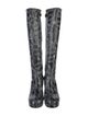 Chanel Interlocking CC Logo Leather Boots