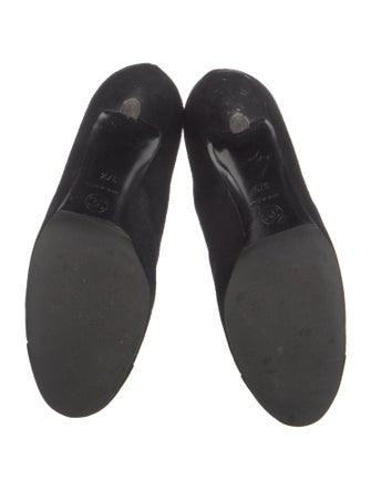 Chanel Interlocking CC Logo Suede Boots