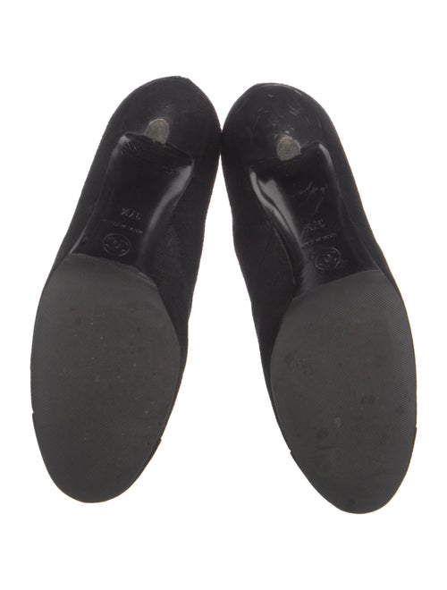 Chanel Interlocking CC Logo Suede Boots