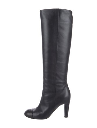 Chanel Interlocking CC Logo Lambskin Boots