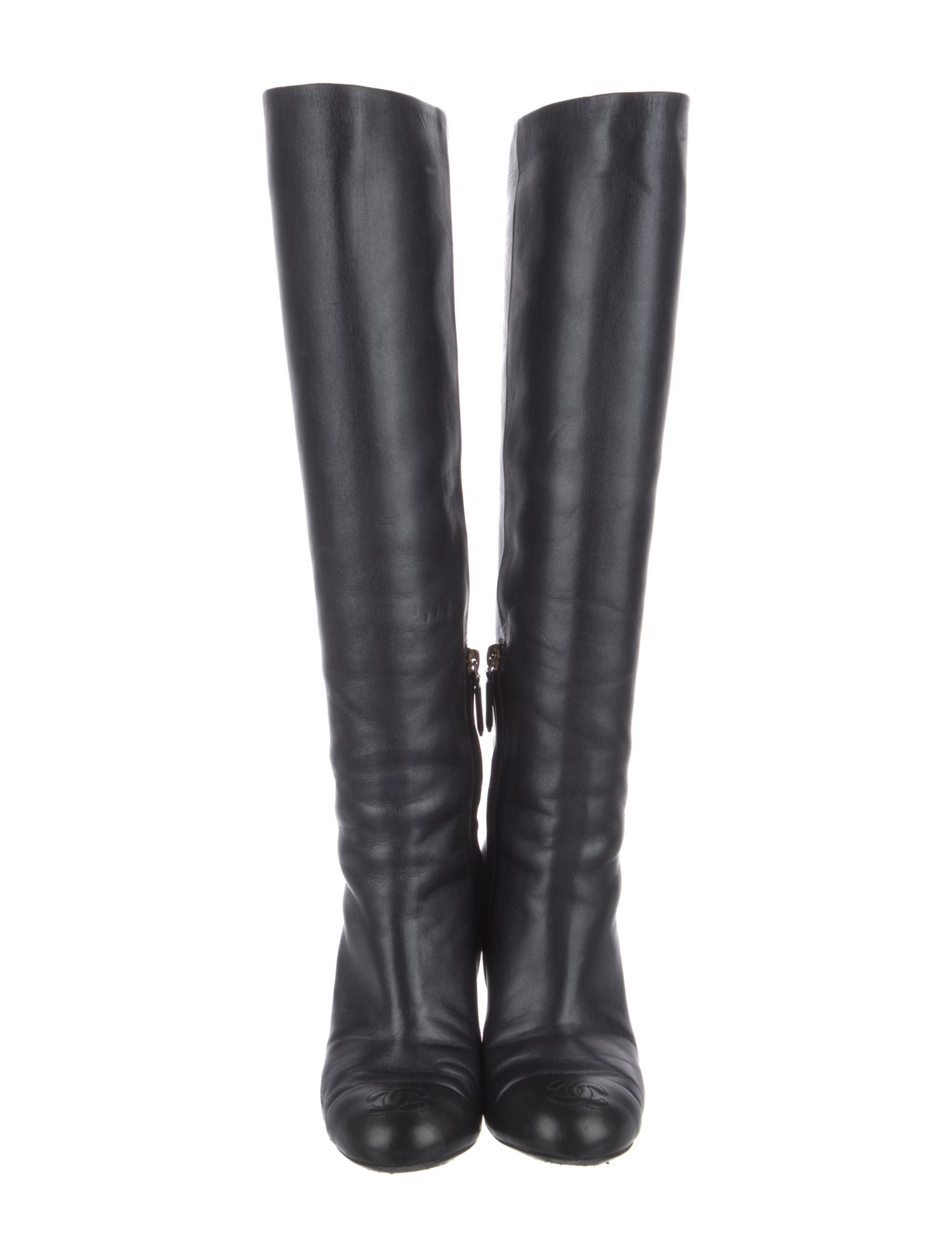 Chanel Interlocking CC Logo Lambskin Boots