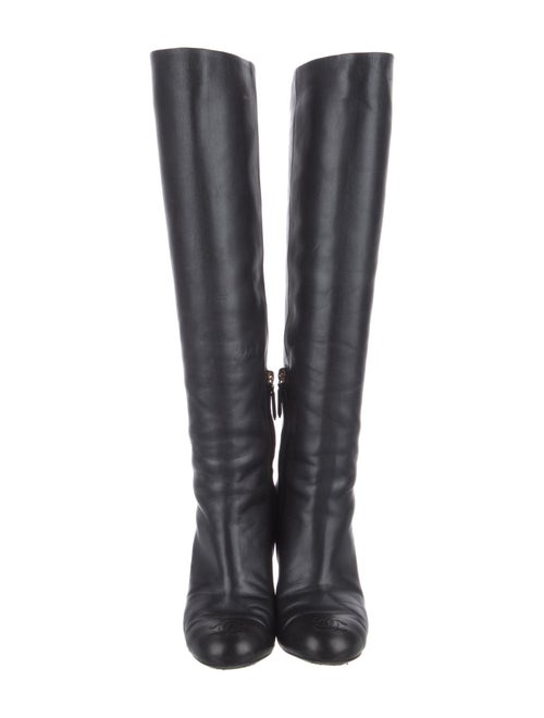 Chanel Interlocking CC Logo Lambskin Boots