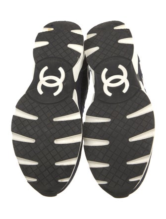 Chanel Interlocking CC Logo Tweed Sneakers