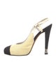 Chanel 2012 Interlocking CC Logo Slingback Pumps