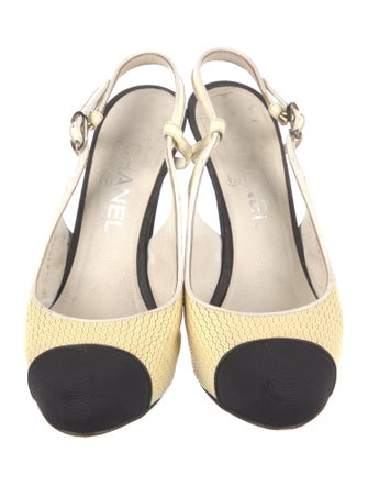 Chanel 2012 Interlocking CC Logo Slingback Pumps