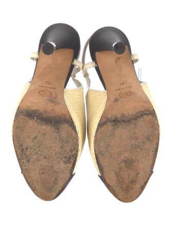 Chanel 2012 Interlocking CC Logo Slingback Pumps