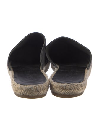 Chanel Interlocking CC Logo Leather Mules