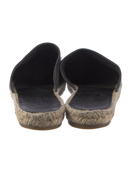 Chanel Interlocking CC Logo Leather Mules