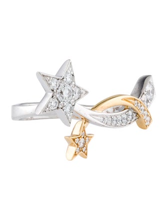 Chanel 18K Diamond Comète Double Shooting Star Ring