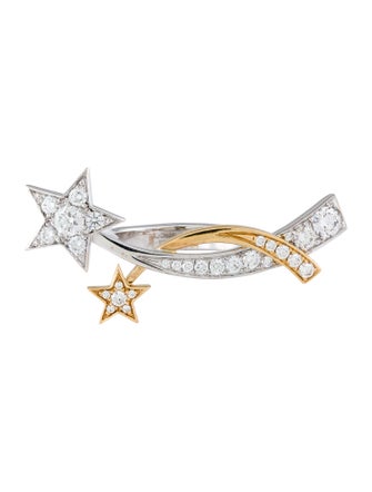 Chanel 18K Diamond Comète Double Shooting Star Ring