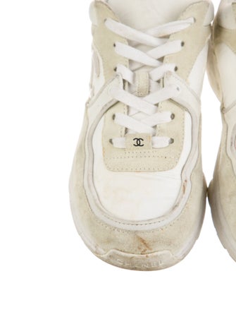 Chanel Interlocking CC Logo Leather Chunky Sneakers