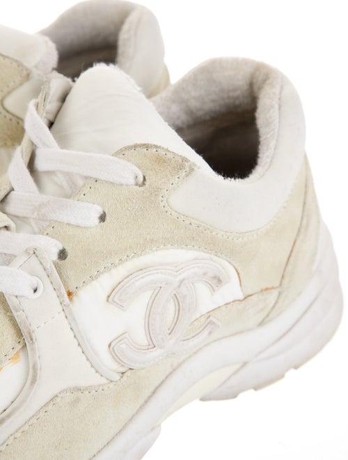 Chanel Interlocking CC Logo Leather Chunky Sneakers