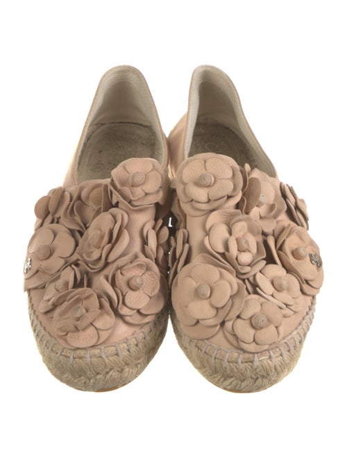Chanel Interlocking CC Logo Leather Espadrilles