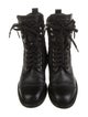 Chanel Interlocking CC Logo Leather Combat Boots