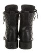 Chanel Interlocking CC Logo Leather Combat Boots