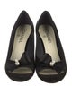 Chanel Interlocking CC Logo Satin Pumps