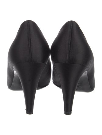 Chanel Interlocking CC Logo Satin Pumps