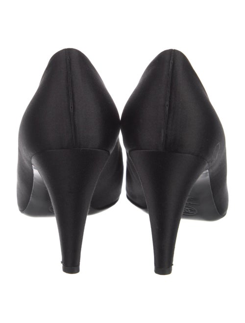 Chanel Interlocking CC Logo Satin Pumps