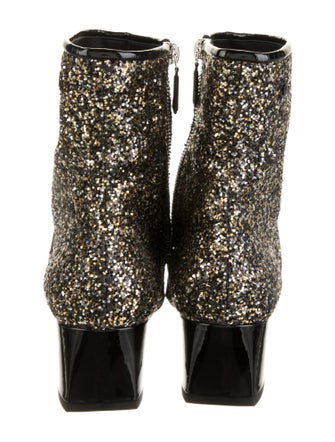 Chanel Interlocking CC Logo Glitter Boots