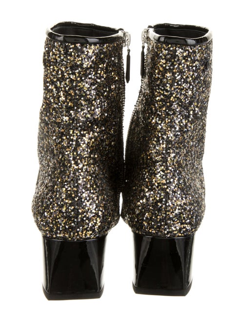 Chanel Interlocking CC Logo Glitter Boots