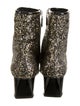 Chanel Interlocking CC Logo Glitter Boots