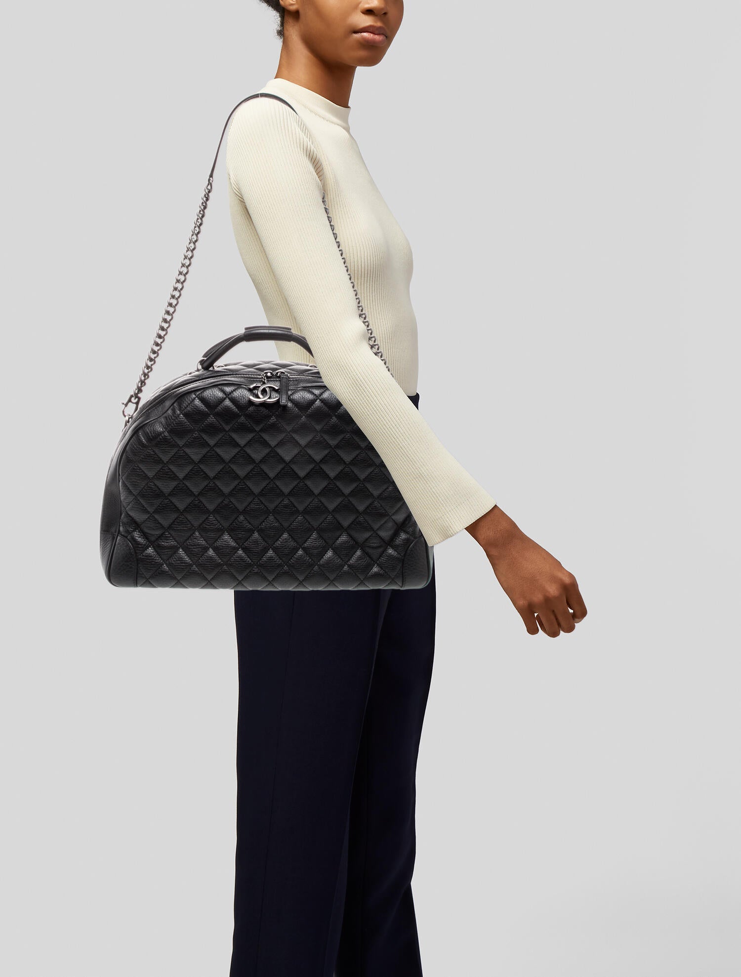 Chanel Airlines Round Trip Bowling Bag