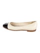 Chanel Interlocking CC Logo Leather Ballet Flats