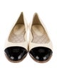 Chanel Interlocking CC Logo Leather Ballet Flats