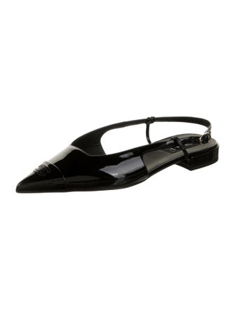 Chanel 2022 Interlocking CC Logo Slingback Flats