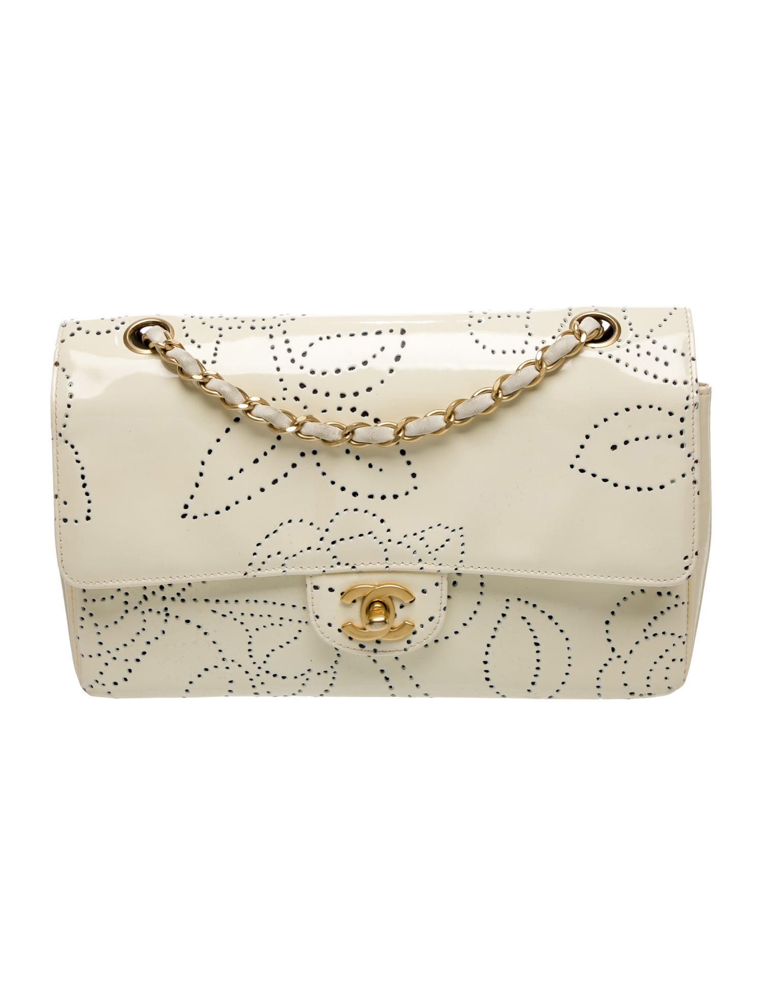 Chanel Medium Camellia Perforated Flap Bag