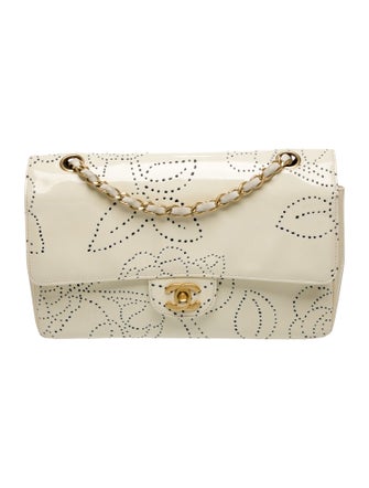 Chanel Medium Camellia Perforated Flap Bag