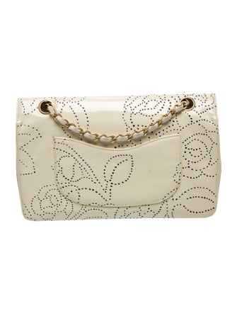 Chanel Medium Camellia Perforated Flap Bag