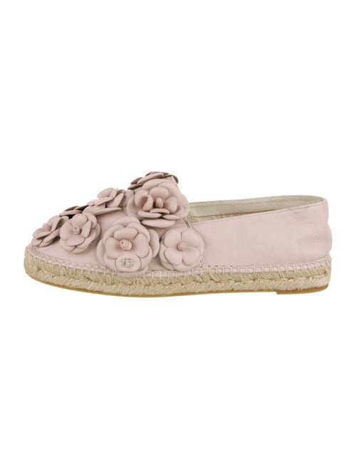Chanel Interlocking CC Logo Leather Espadrilles