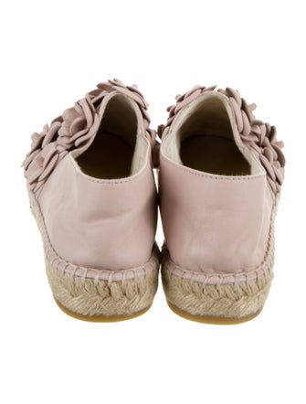 Chanel Interlocking CC Logo Leather Espadrilles