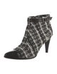 Chanel Interlocking CC Logo Tweed Boots