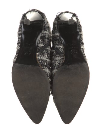 Chanel Interlocking CC Logo Tweed Boots
