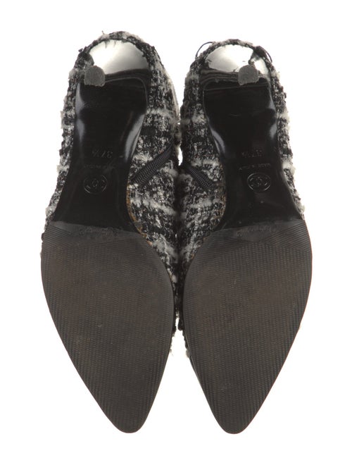 Chanel Interlocking CC Logo Tweed Boots