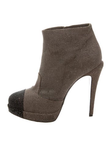 Chanel Cap-Toe Ankle Boots