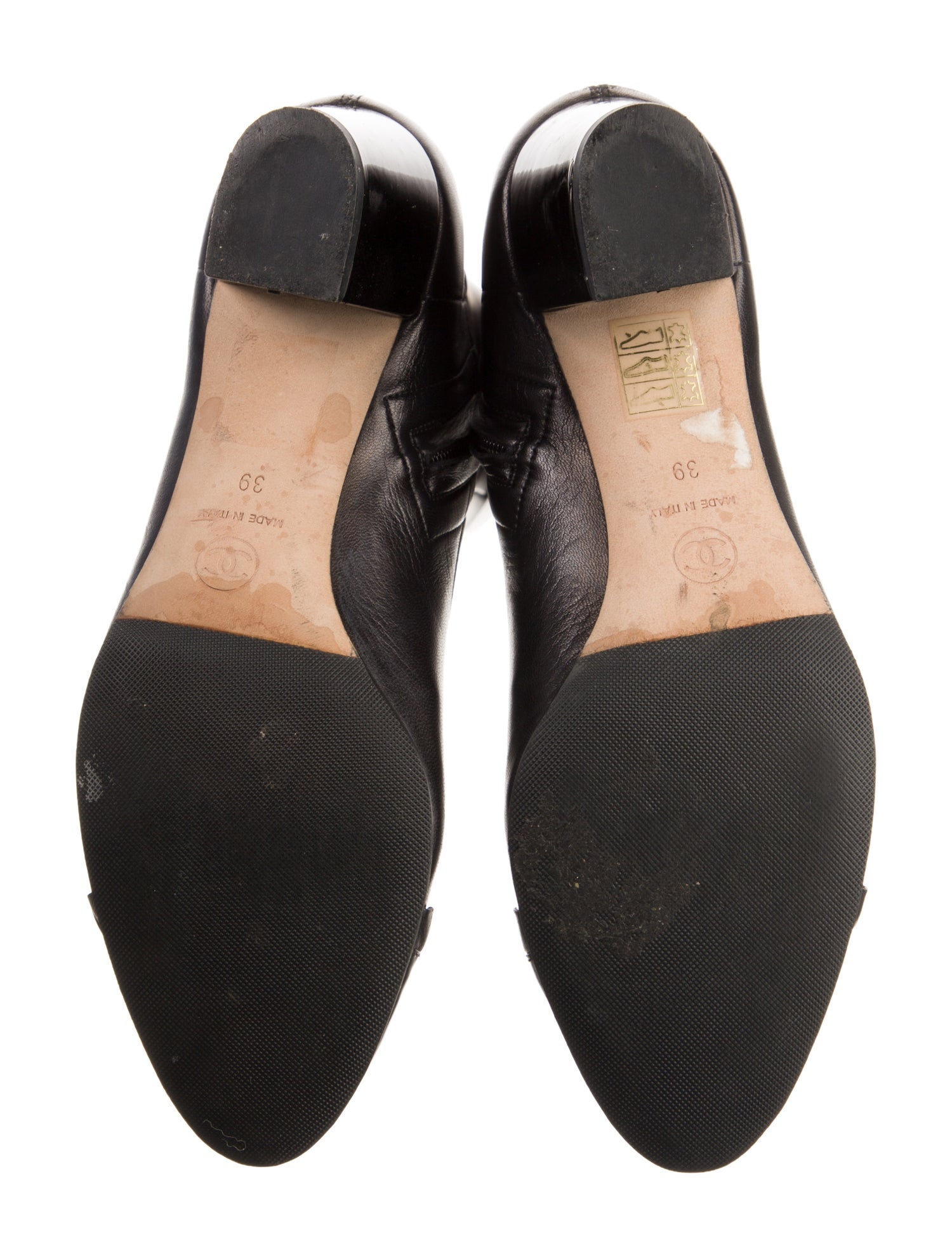 Chanel 2009 Interlocking CC Logo Riding Boots