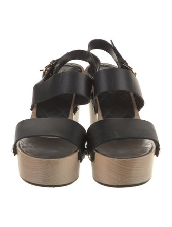 Chanel 2016 Interlocking CC Logo Slingback Sandals