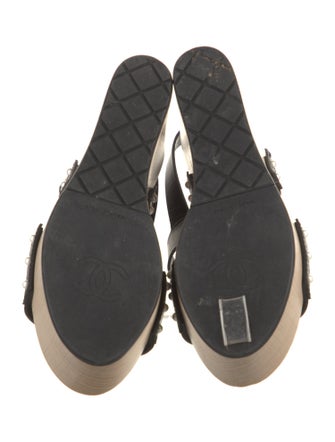 Chanel 2016 Interlocking CC Logo Slingback Sandals