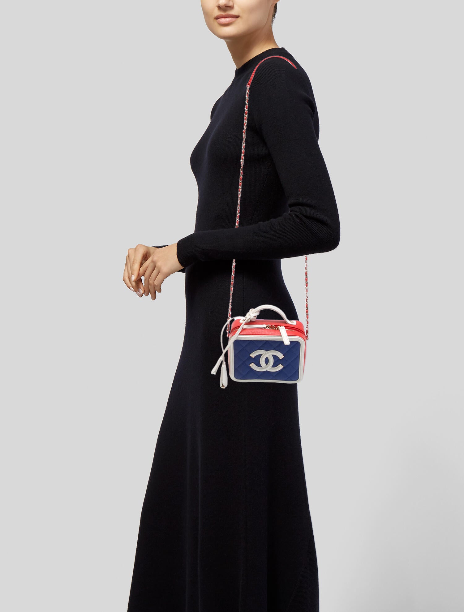 Chanel Small Filigree Vanity Case