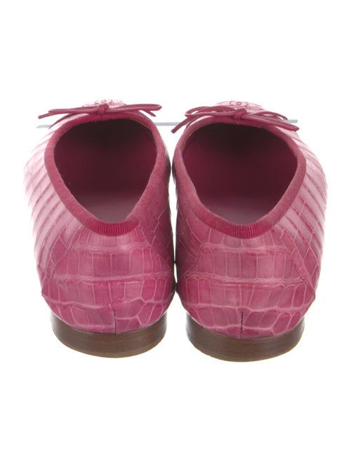 Chanel Interlocking CC Logo Alligator Ballet Flats