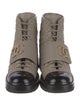 Chanel 2022 Interlocking CC Logo Combat Boots
