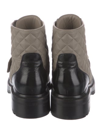 Chanel 2022 Interlocking CC Logo Combat Boots