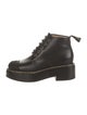 Chanel Interlocking CC Logo Leather Combat Boots
