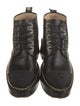 Chanel Interlocking CC Logo Leather Combat Boots