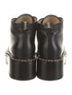 Chanel Interlocking CC Logo Leather Combat Boots